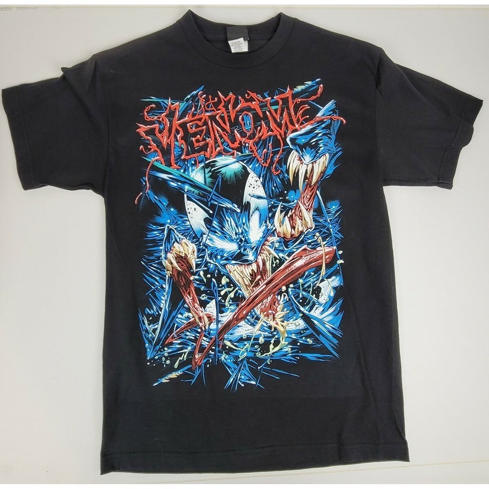Mad Engine Venom T-Shirt Mens M Black Regular Fit Marvel Graphic Print Tee‎ NWT